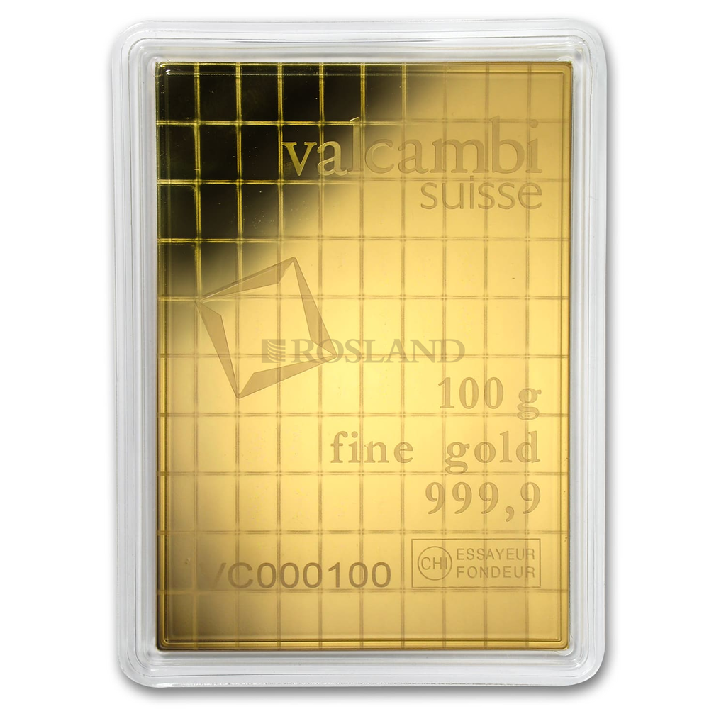 100x1 Gramm Goldbarren Valcambi CombiBar™